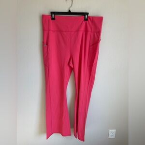 Fabletics StretchTech Kick Flare Scrub Legging Pant Pink Womens 3X Careerwear